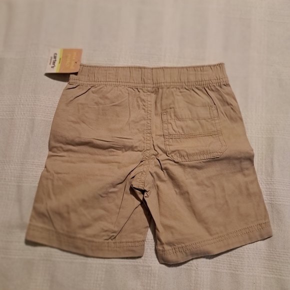 Carter's boys 3T shorts, tan, elastic waist, fit big, NWT - Picture 2 of 4